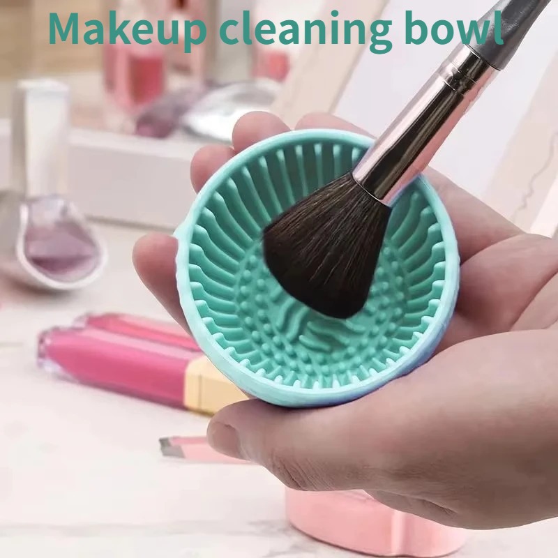 Beauty Makeup Eyeshadow - Mangkuk Pembersih Kuas Makeup Silikon Lembut