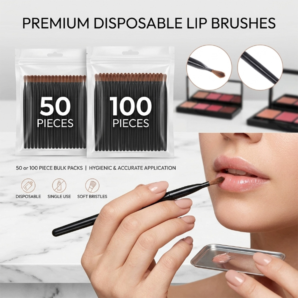 Beauty Makeup Tools - 50/100 Buah Set Kuas Bibir Sekali