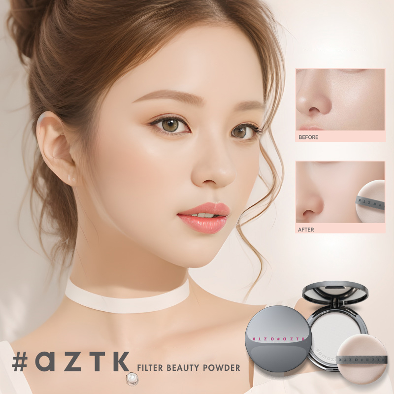 Beauty Makeup Filter - AZTK bubuk kecantikan anti air, bedak