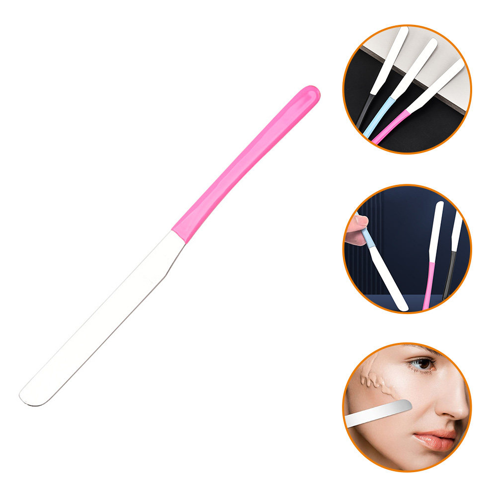Beauty Makeup Tools - Spatula Pencampur Makeup Stainless Steel Gagang