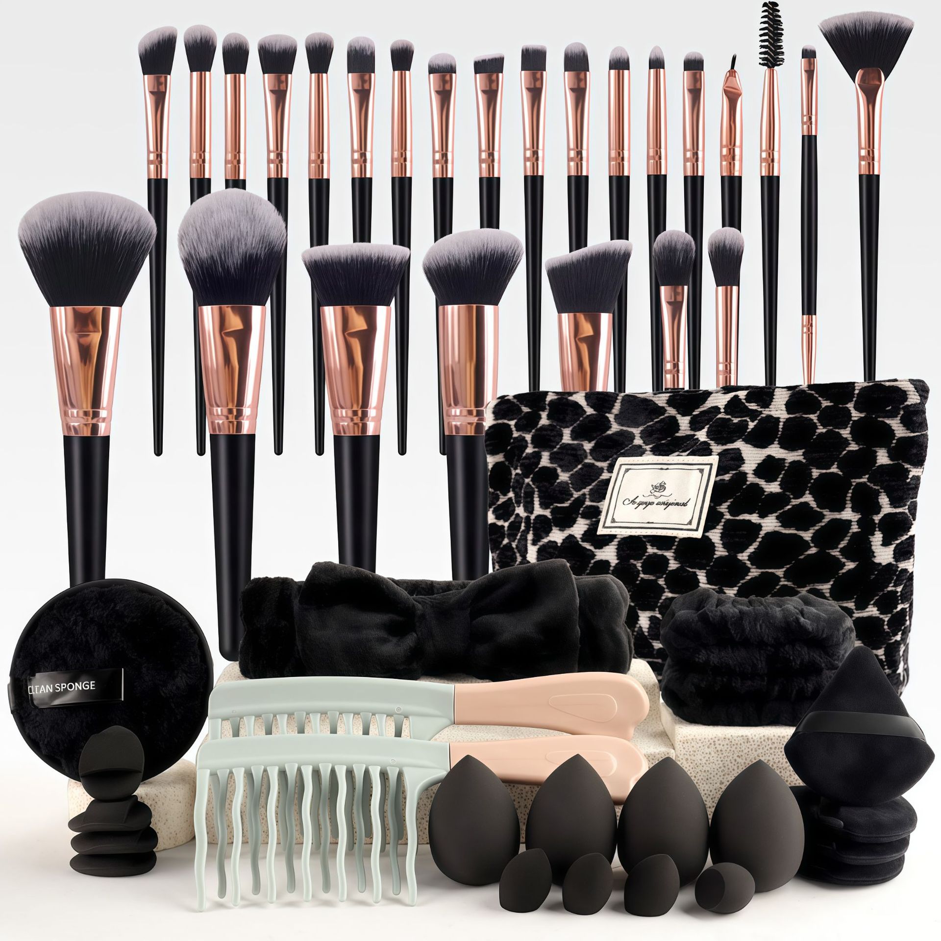 Set Kuas Makeup Gaya Chic deng - Beauty Makeup Tools ulasan dan harga