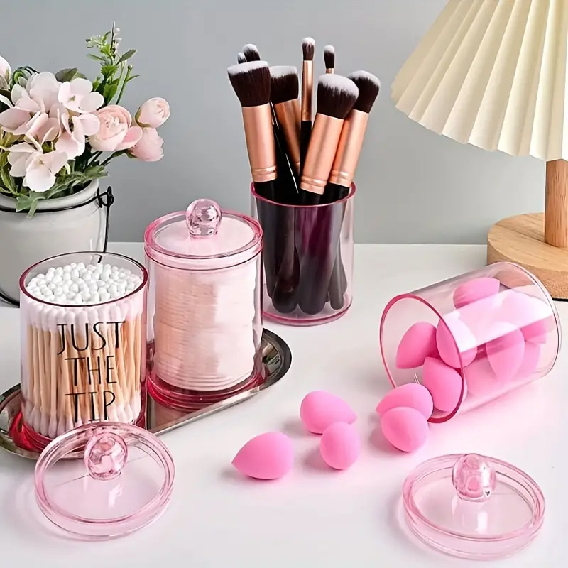 Kotak penyimpanan kapas transp - Beauty Makeup Box ulasan dan harga