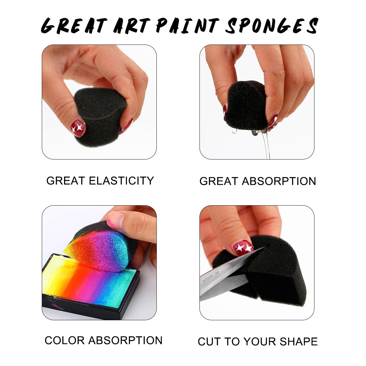 10 Buah Spons Lukis Wajah Kelo - Cosmetic Sponge ulasan dan harga