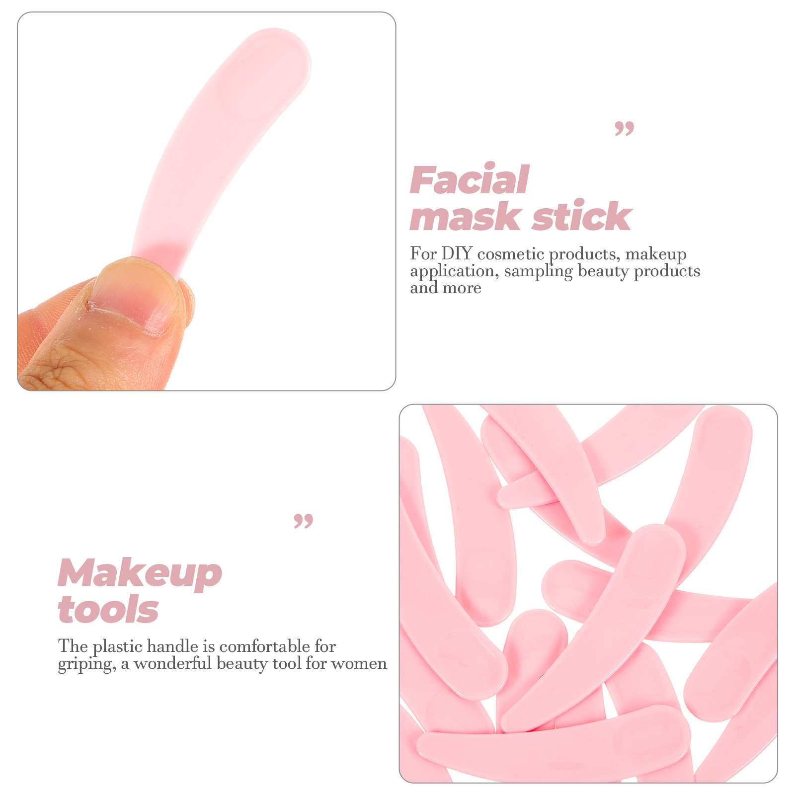 50Pcs Sendok Makeup Plastik un - Beauty Makeup Tools ulasan dan harga